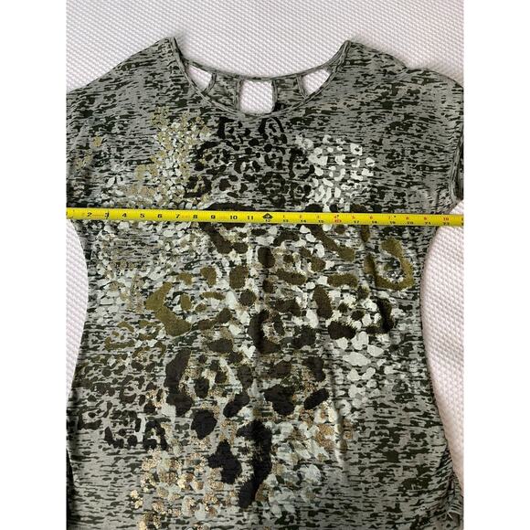 Contemporary Style Signature Studio Gray Green Camo Shirt with Gold Foil Size XL - Picture 12 of 16